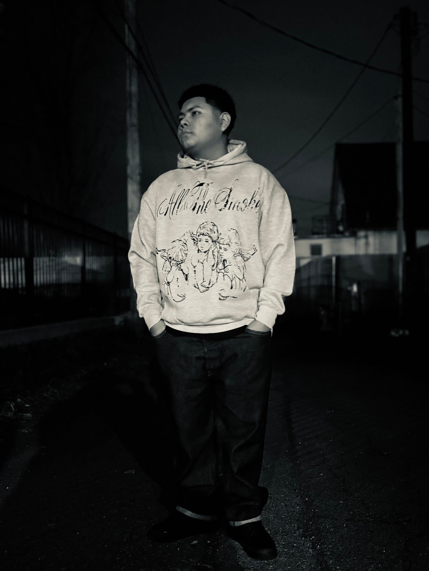 All the smoke angel on hoodies