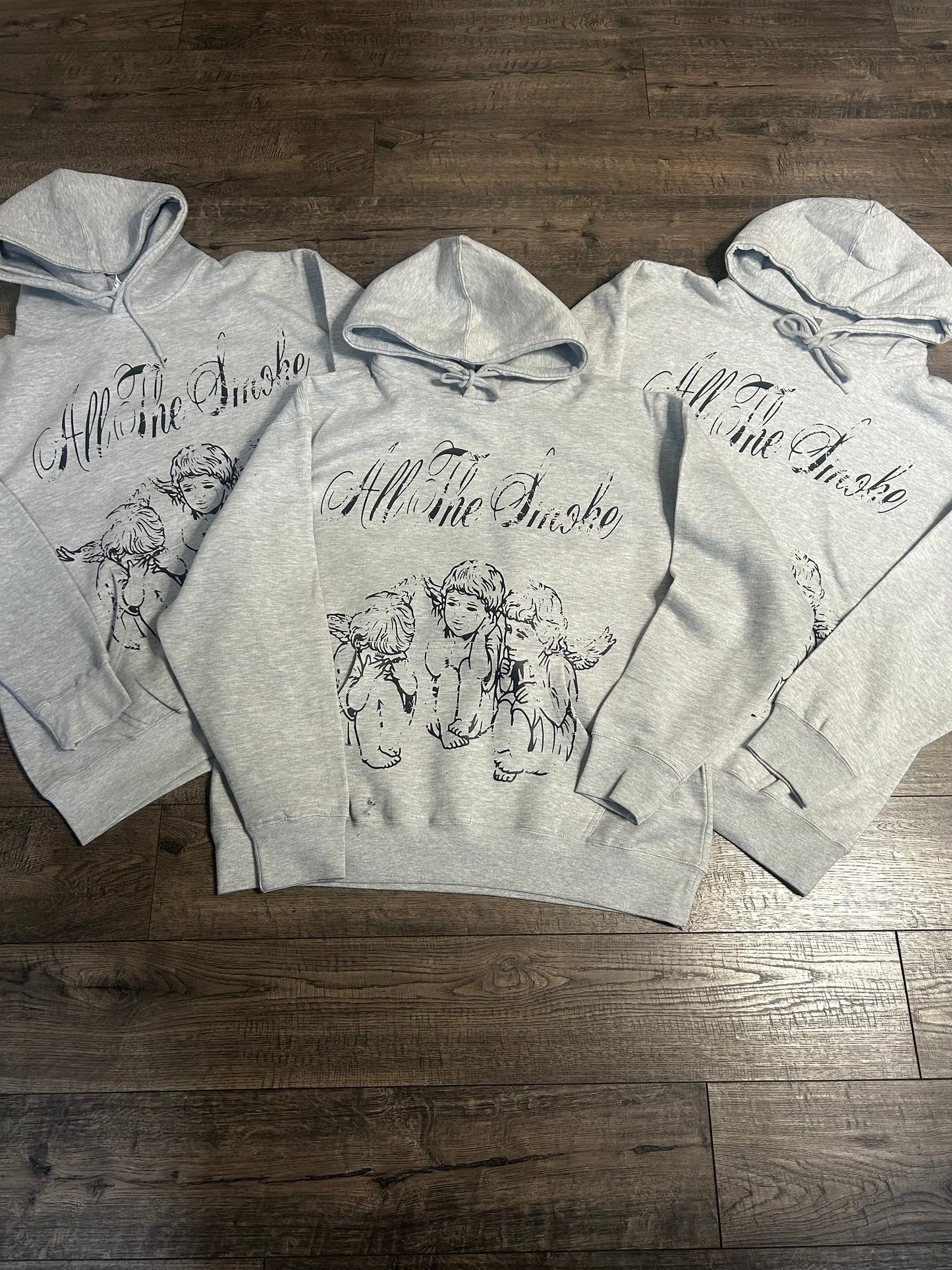 All the smoke angel on hoodies